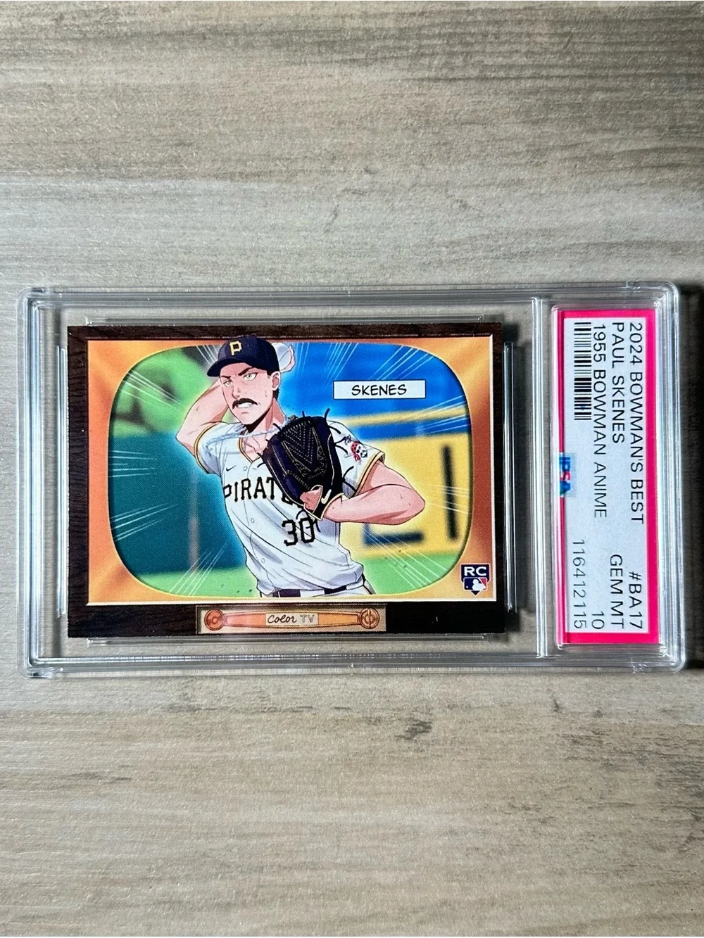 Paul Skenes Gem Mint 10 2024 Topps Anime #BA-17 Novelty Baseball Card. Pirates.